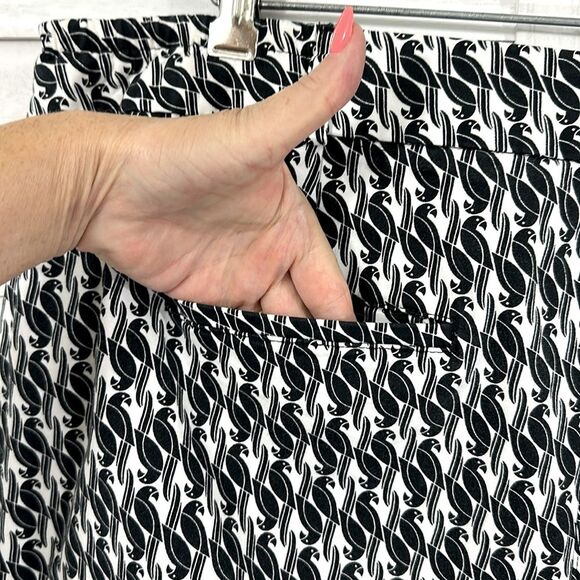 Talbots Crop Pants Size 18W Tuscan Bird Print - Picture 9 of 13